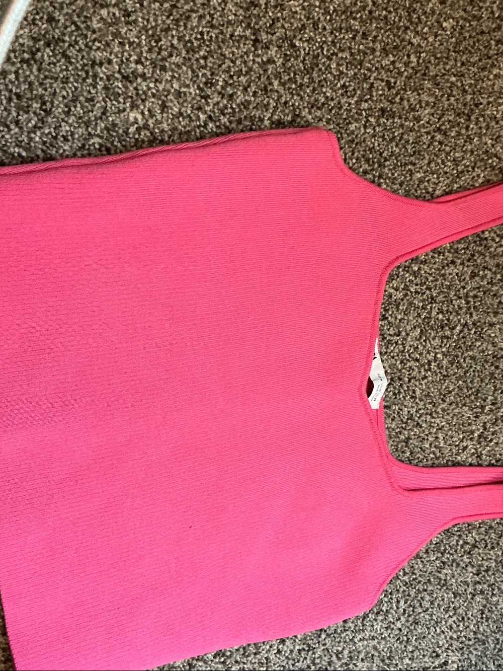 Zara Hot Pink Ribbed Tank - Picture 3 of 3